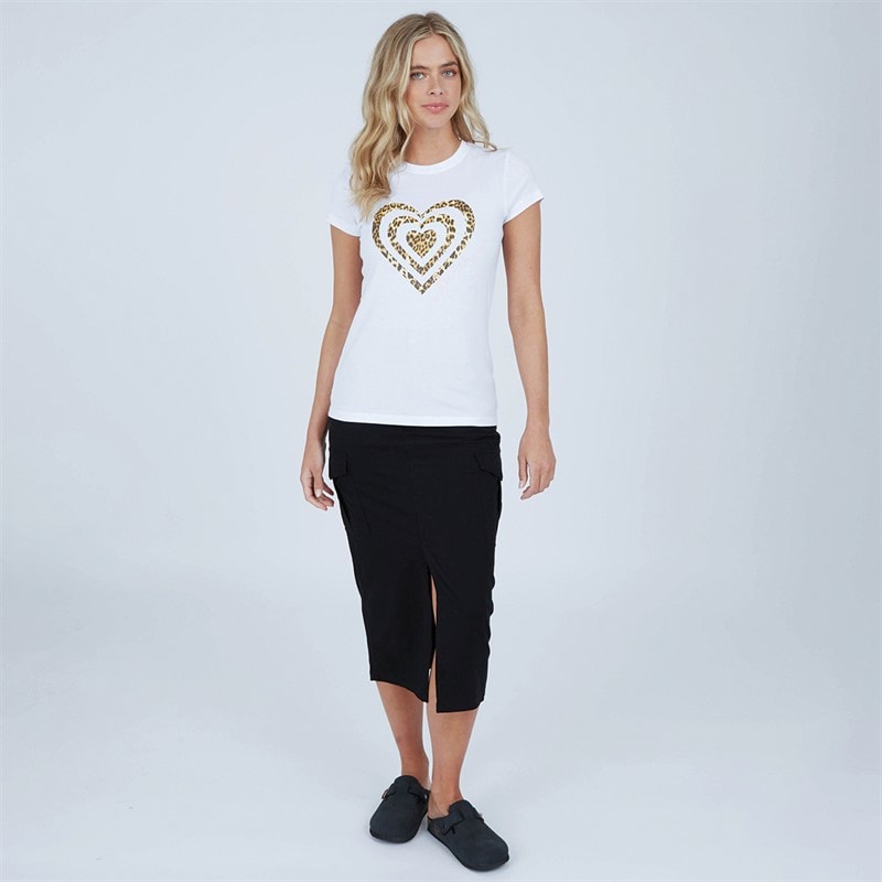 Bench Womens Wildheart T-Shirt White - Image 3
