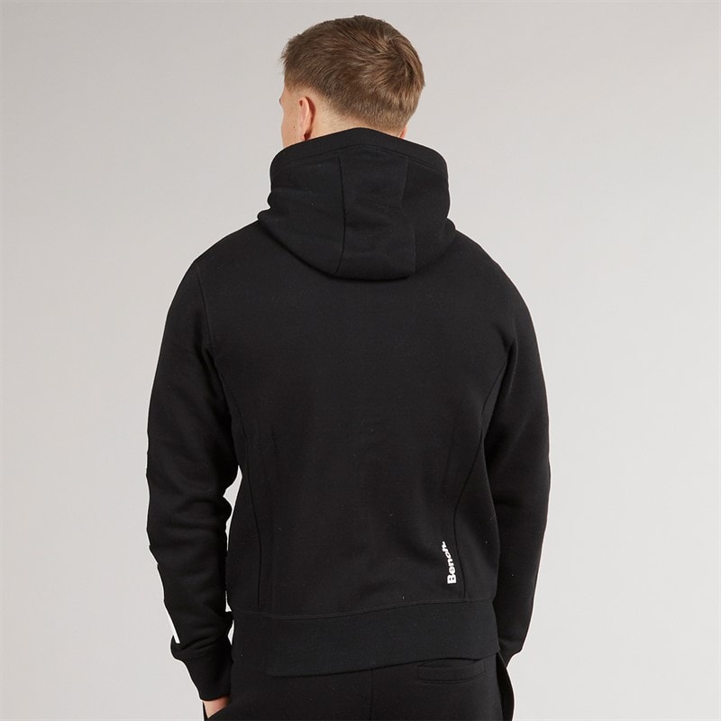 Bench Mens Maslow 22 Zip Through Hoodie Black - Image 2