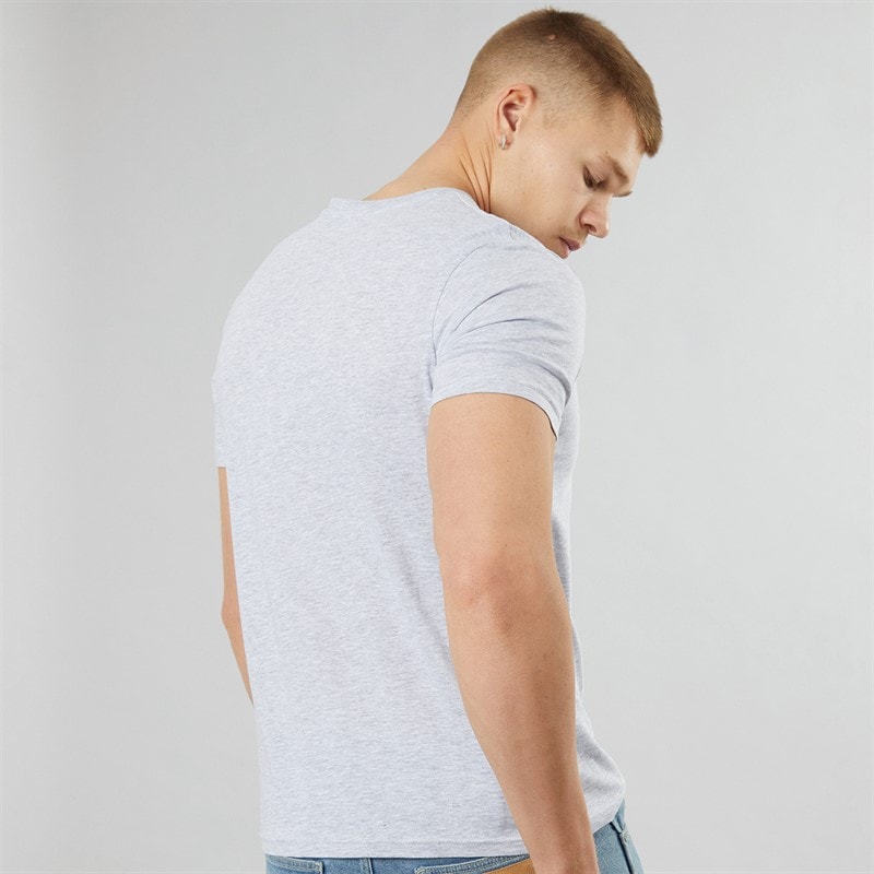 Bench Mens Berrick Five Pack T-Shirts Grey Marl/White/Blue/Charcoal - Image 2