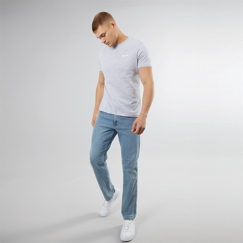 Bench Mens Berrick Five Pack T-Shirts Grey Marl/White/Blue/Charcoal - Image 3