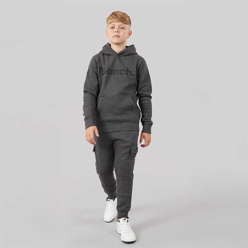 Bench Boys Fargo Fleece Cargo Tracksuit Charcoal - Image 4