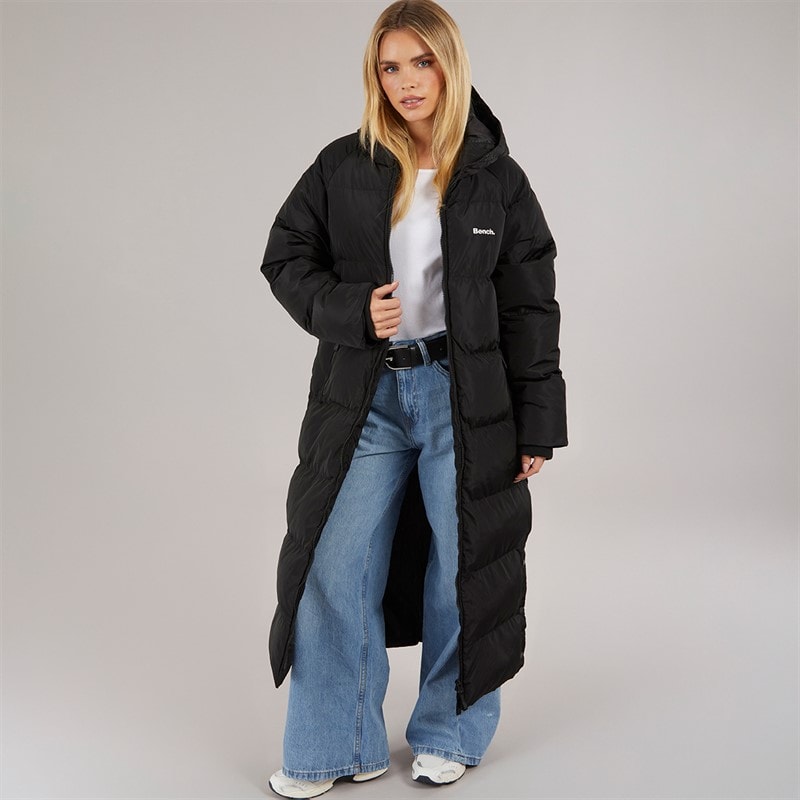 Bench Womens Ryelle Maxi Length Puffer Coat Black - Image 4