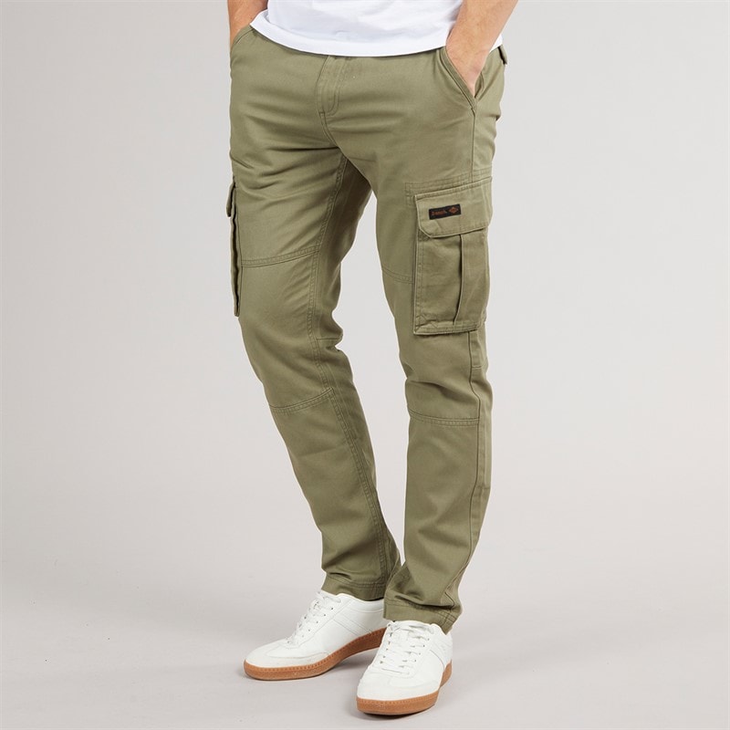 Bench Mens Sergei Twill Cargo Pants Light Khaki