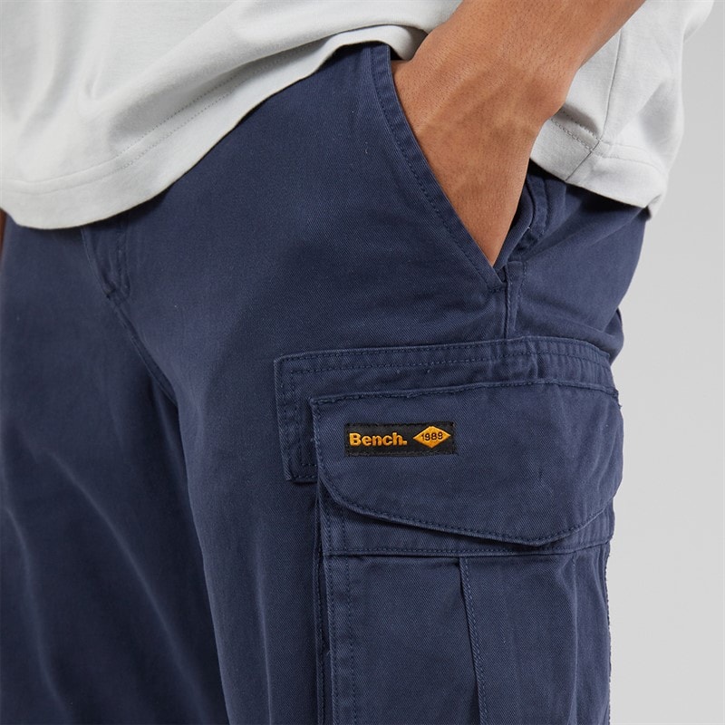 Bench Mens Noahs Cargo Shorts Navy - Image 3