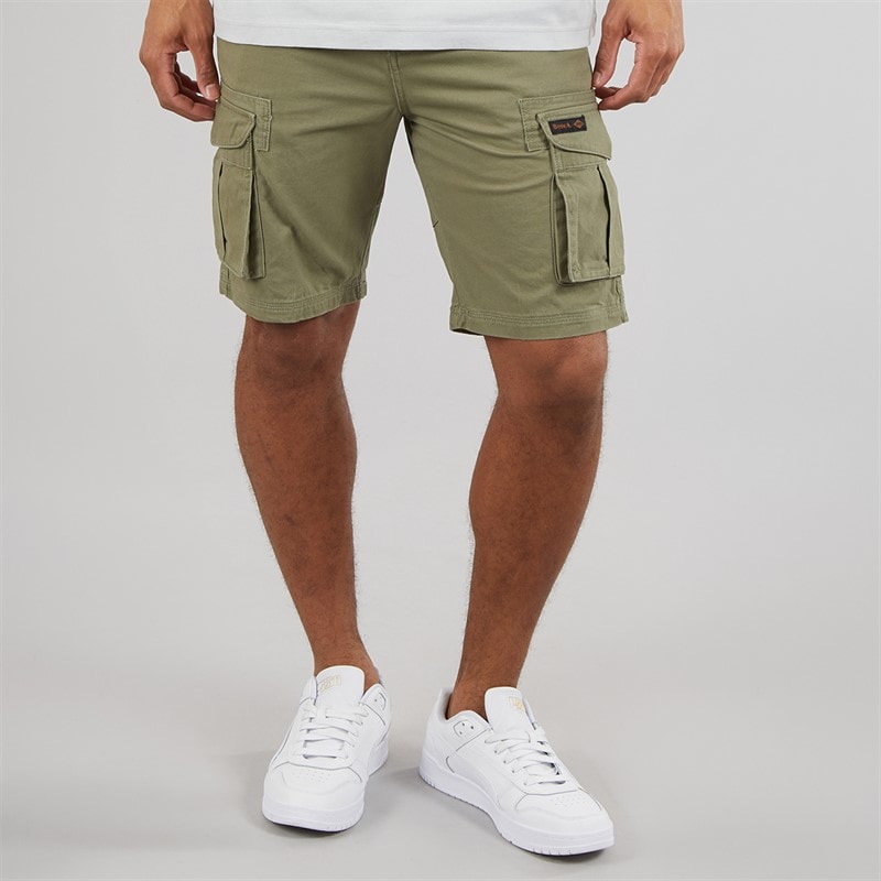 Bench Mens Noahs Cargo Shorts Light Khaki