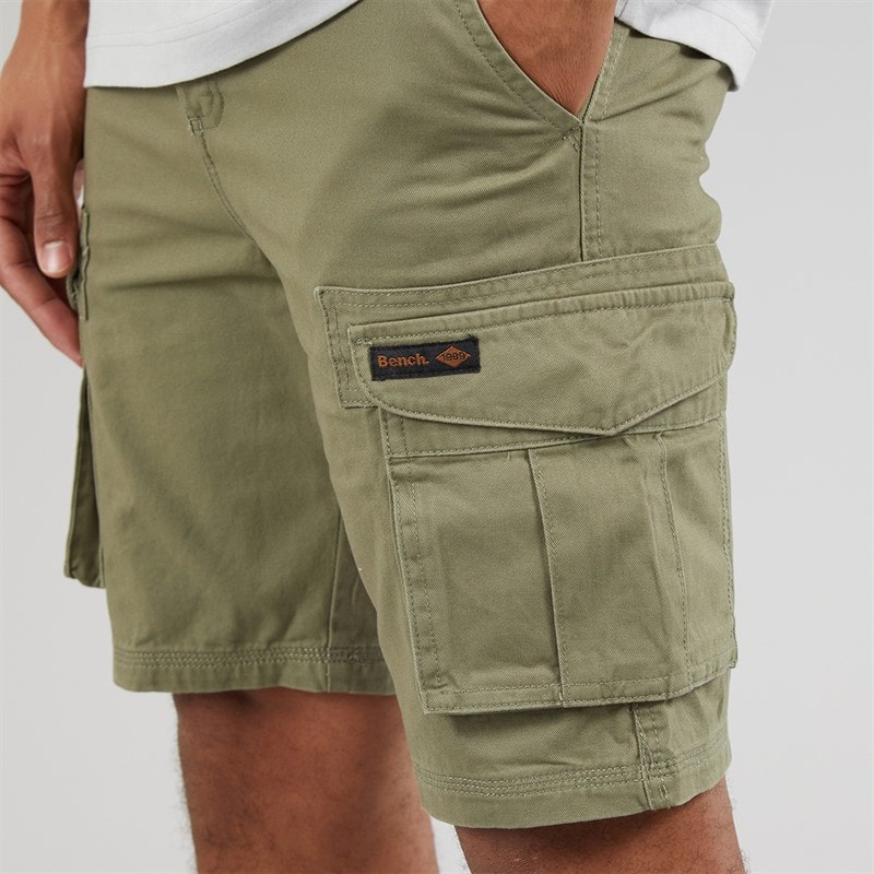Bench Mens Noahs Cargo Shorts Light Khaki - Image 3