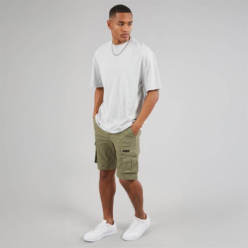 Bench Mens Noahs Cargo Shorts Light Khaki - Image 4
