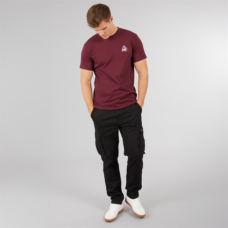 Bench Mens Sergei Twill Cargo Pants Black - Image 4