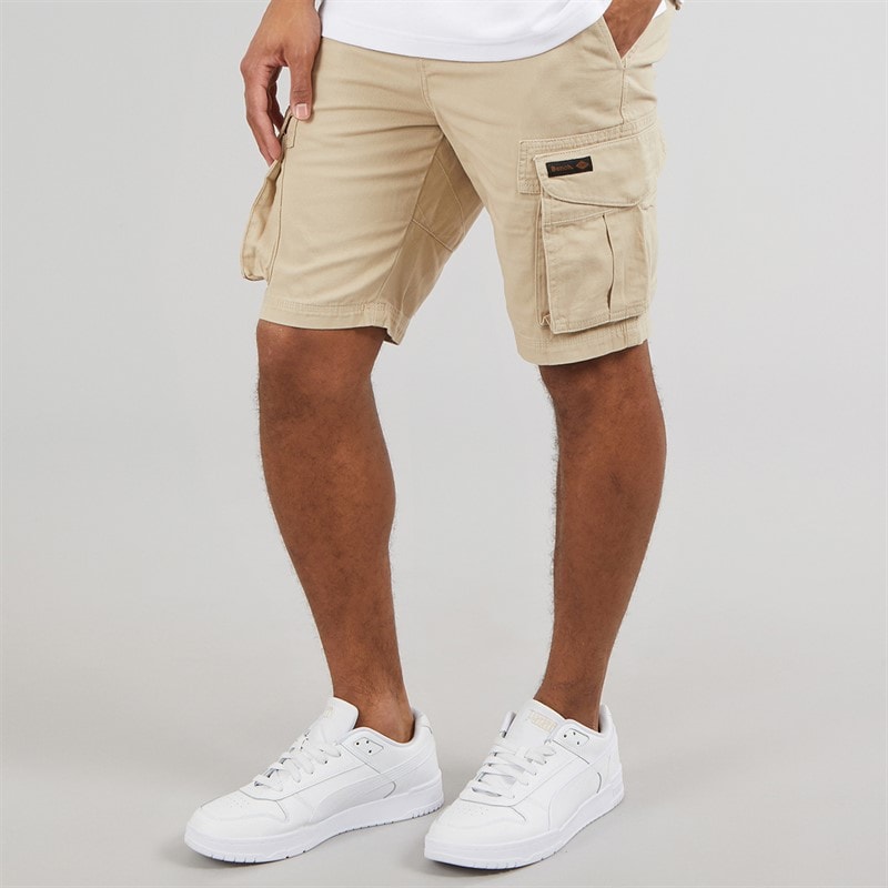 Bench Mens Noahs Cargo Shorts Stone - Image 1