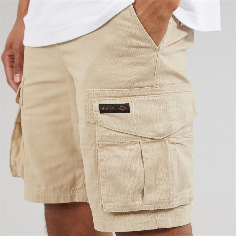 Bench Mens Noahs Cargo Shorts Stone - Image 3