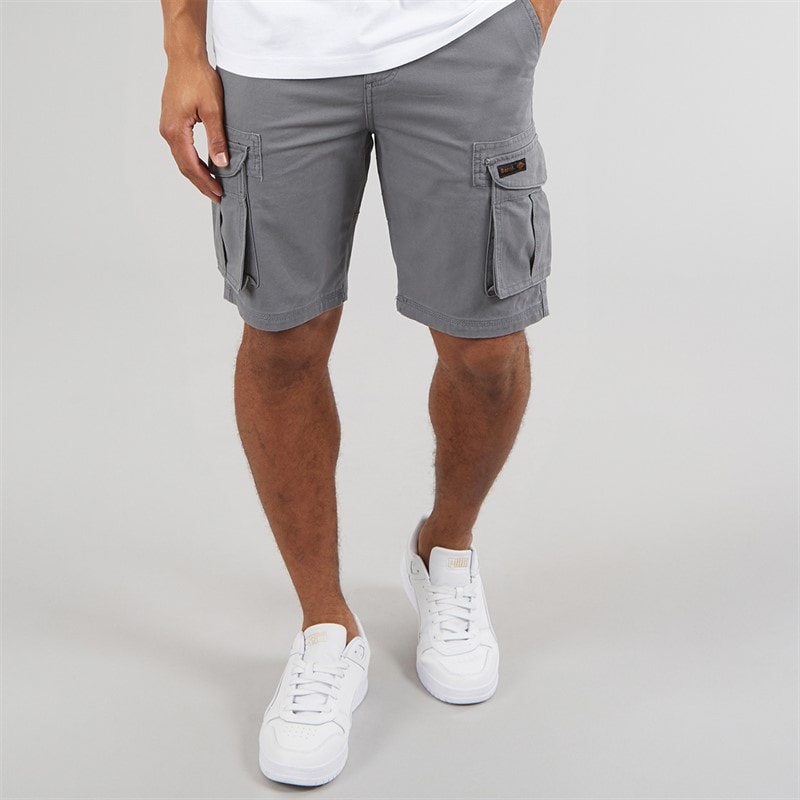 Bench Mens Noahs Cargo Shorts Steel Grey