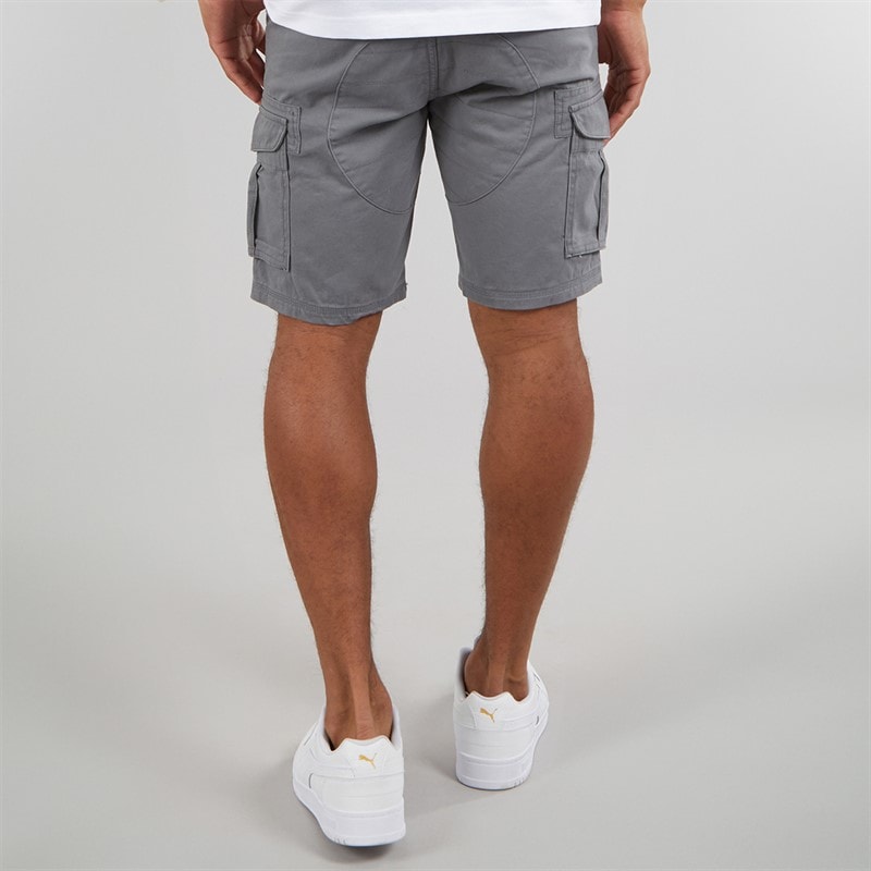 Bench Mens Noahs Cargo Shorts Steel Grey - Image 2