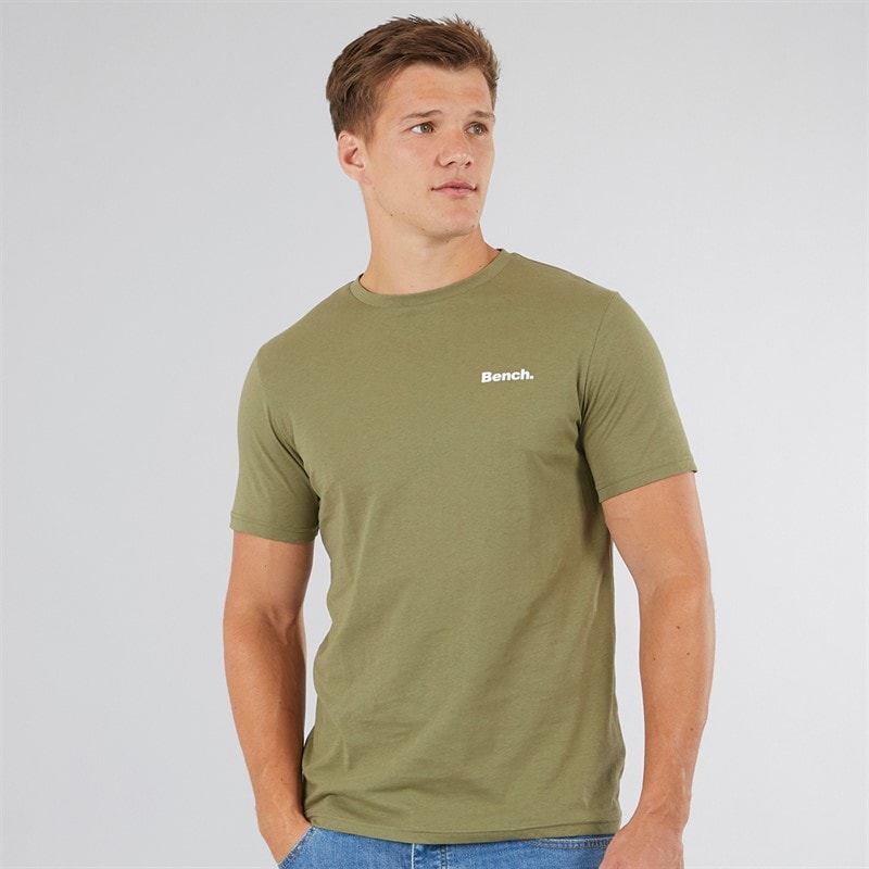 Bench Mens Envoy Five Pack T-Shirts Black/Light Khaki/White/Stone/Steel Grey - Image 2