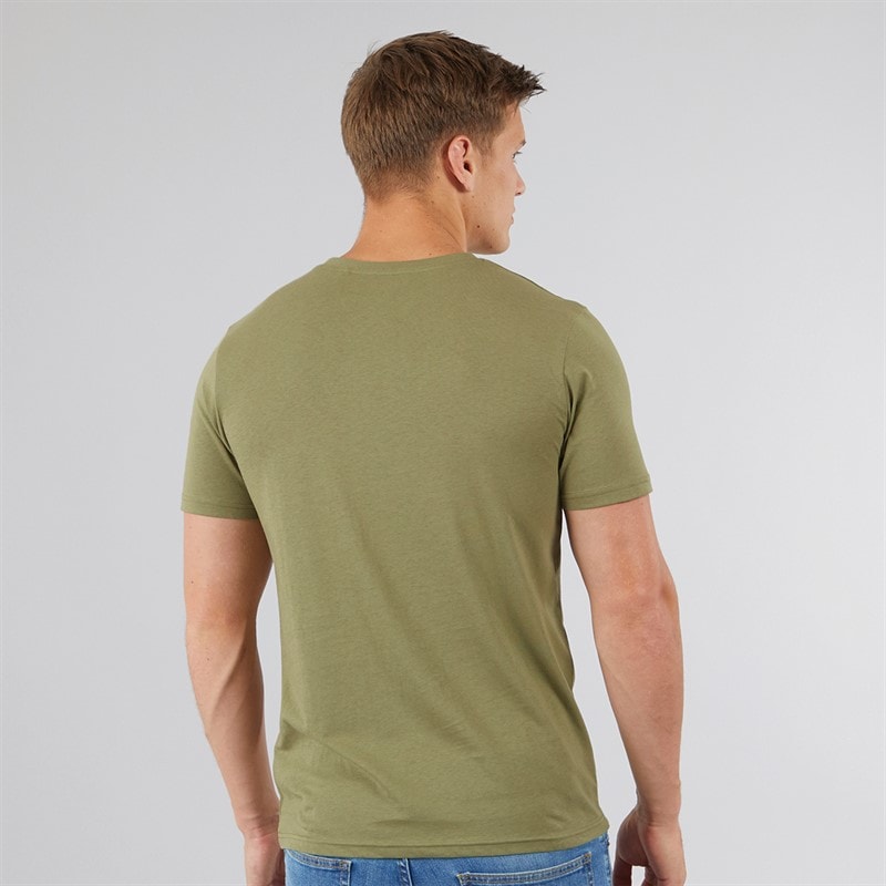 Bench Mens Envoy Five Pack T-Shirts Black/Light Khaki/White/Stone/Steel Grey - Image 3