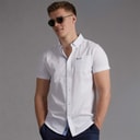Bench Mens Bowdon Short Sleeve Shirt White