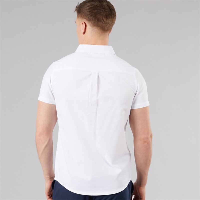 Bench Mens Bowdon Short Sleeve Shirt White - Image 2