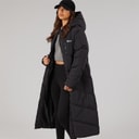 Bench Womens Eloraina Long Hooded Puffer Coat Black