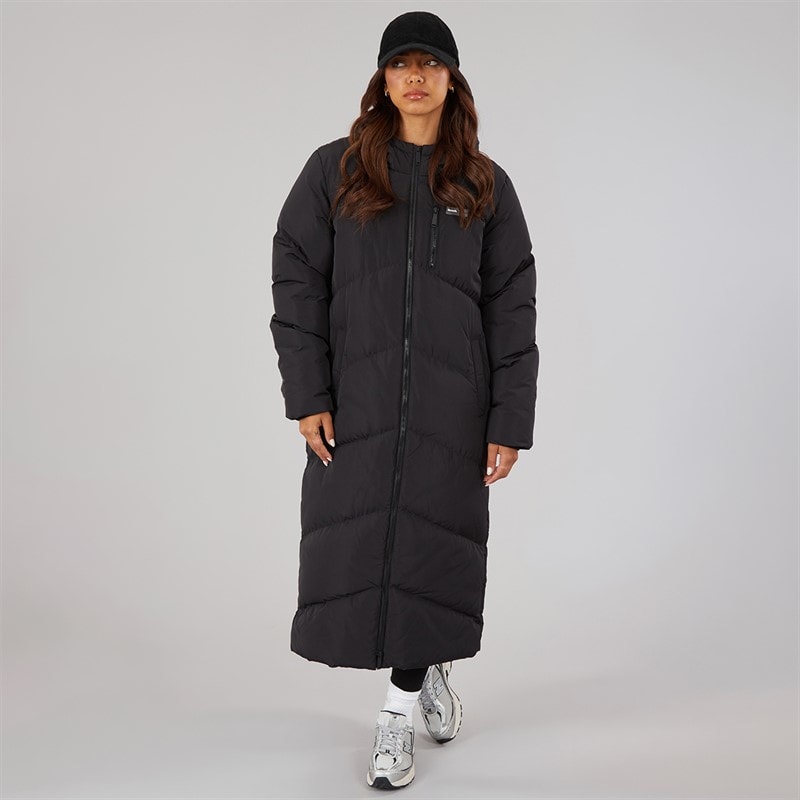 Bench Womens Eloraina Long Hooded Puffer Coat Black - Image 3