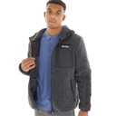 Bench Mens Brecon Zip Through Sherpa Fleece Black Marl