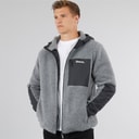 Bench Mens Brecon Zip Through Sherpa Fleece Grey Marl