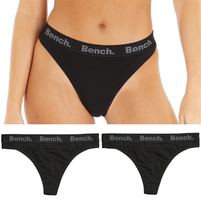 Bench Womens Dan Three Pack Thongs Black - Image 1
