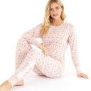 Bench Womens Soffi Loungewear Set Dusky Pink Fairisle