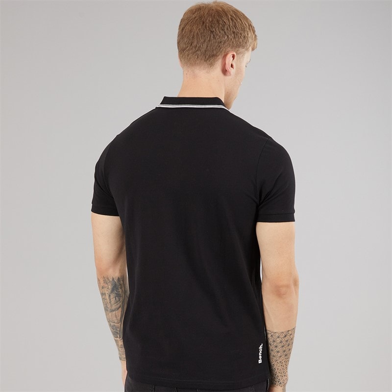 Bench Mens Gruff Polo Shirt Black - Image 2