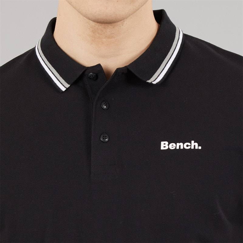 Bench Mens Gruff Polo Shirt Black - Image 3