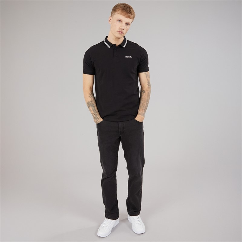 Bench Mens Gruff Polo Shirt Black - Image 4