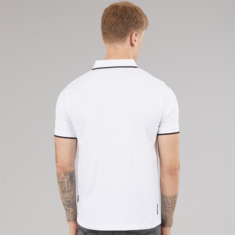 Bench Mens Mata Polo Shirt White - Image 2