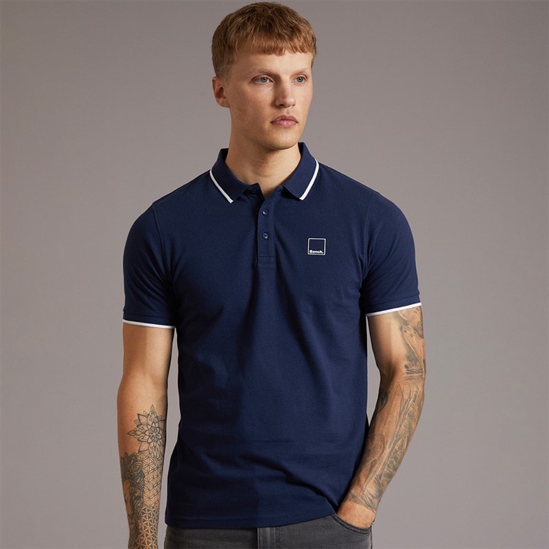 Bench Mens Mata Polo Shirt Navy - Image 1