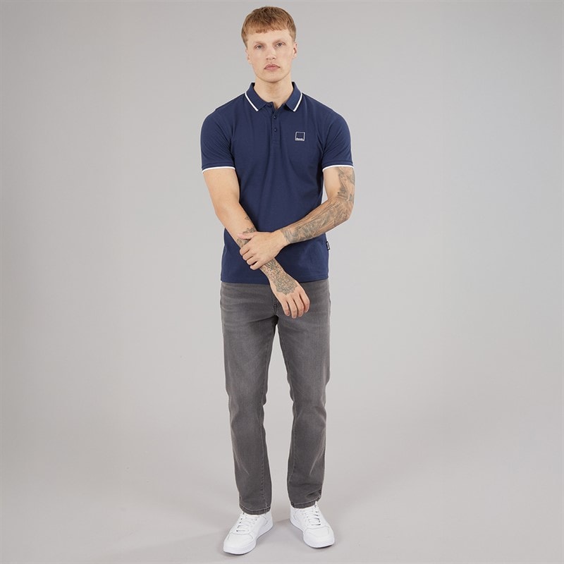 Bench Mens Mata Polo Shirt Navy - Image 4