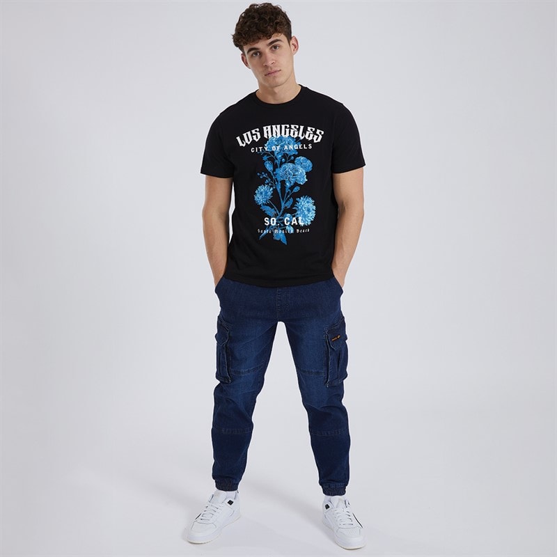 Bench Mens Goffey Slim Fit Jeans Dark Indigo Wash - Image 4