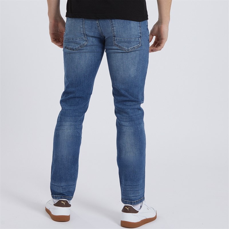 Bench Mens Relaxed Tapered Jeans Bright Blue - Image 2