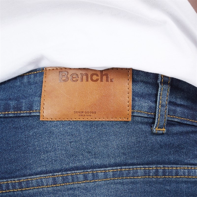 Bench Mens Stuart Straight Fit Jeans Dark Indigo Wash - Image 5