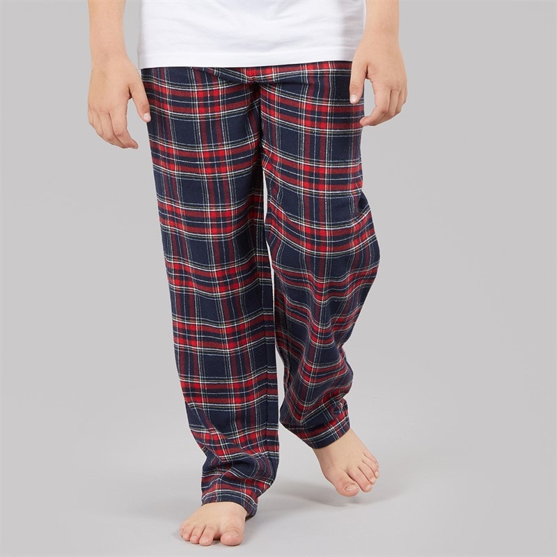 Bench Boys Folau Flannel Check Lounge Pants Navy/Red/White/Yellow Check Flannel - Image 1