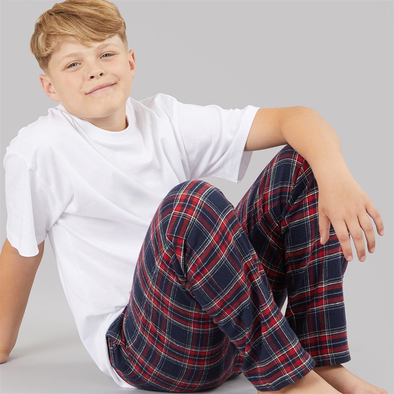 Bench Boys Folau Flannel Check Lounge Pants Navy/Red/White/Yellow Check Flannel - Image 4