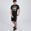 Bench Mens Sanlo T-Shirt And Shorts Set Black