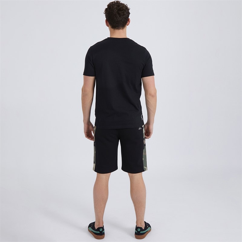Bench Mens Sanlo T-Shirt And Shorts Set Black - Image 2