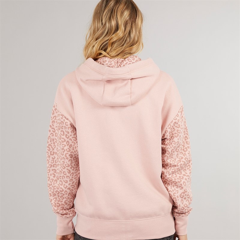 Bench Womens Liney Zip Thru Hoodie Light Dusky Pink - Image 2