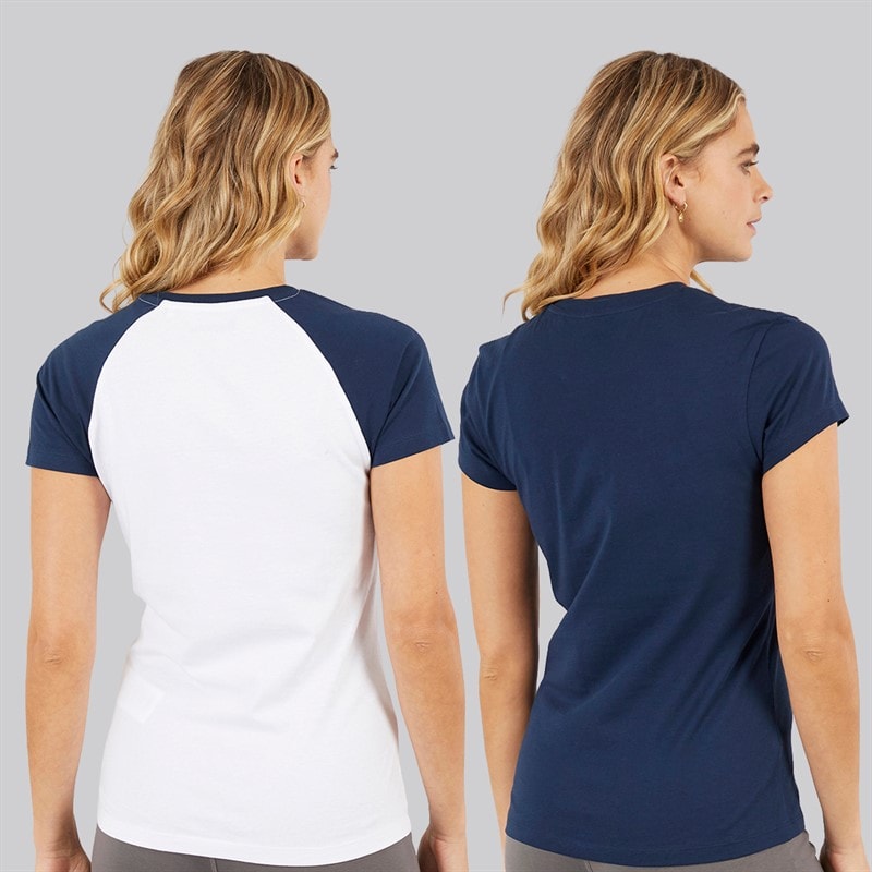 Bench Womens Nerissa Two Pack T-Shirts White/Navy - Image 2
