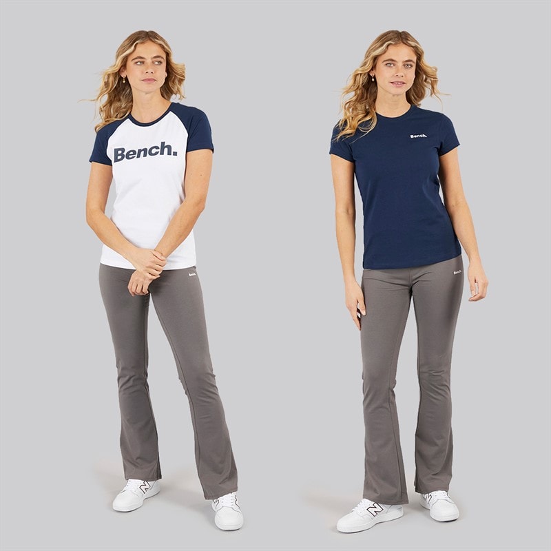 Bench Womens Nerissa Two Pack T-Shirts White/Navy - Image 3