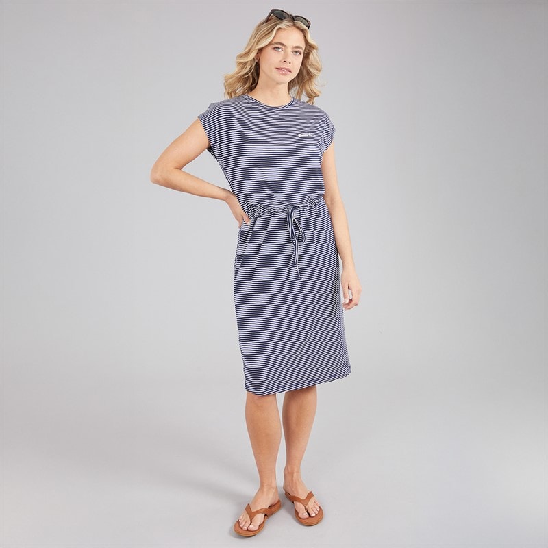 Bench Womens Zaina Beach Dress Navy/White Stripe - Image 4