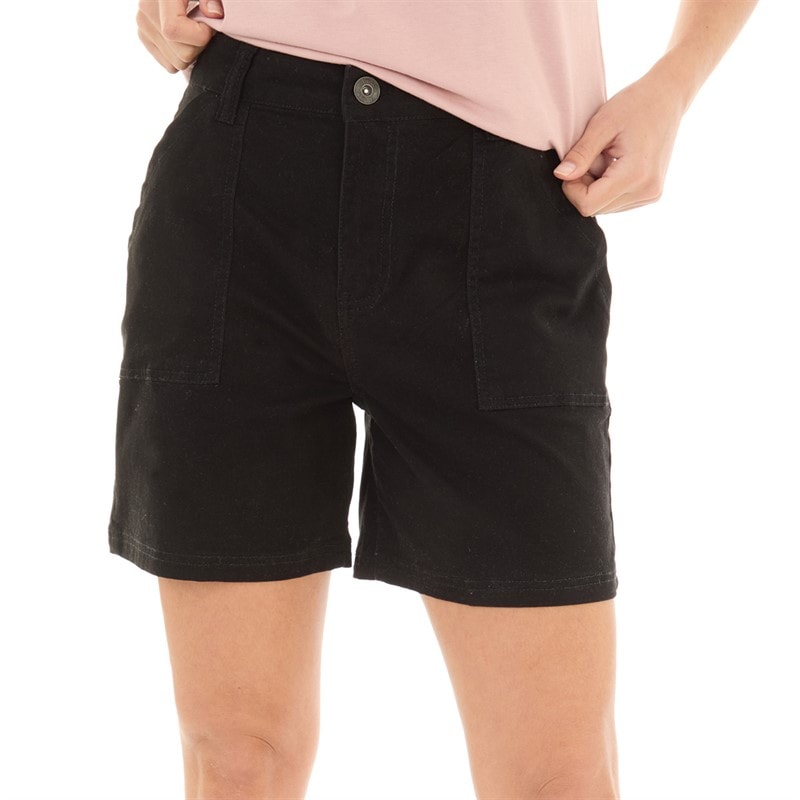 Bench Womens Kannon Cargo Shorts Black - Image 1