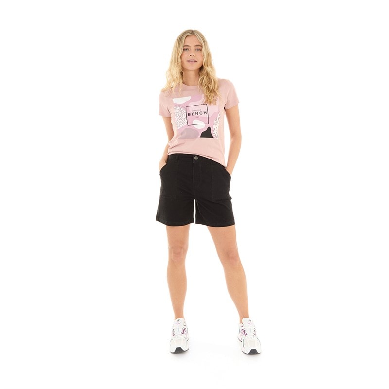 Bench Womens Kannon Cargo Shorts Black - Image 3