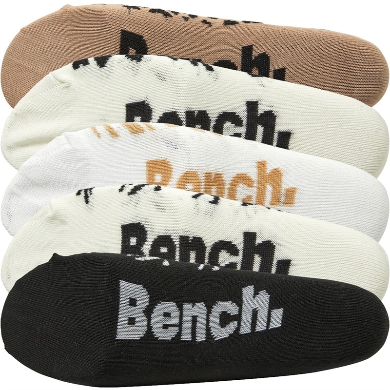 Bench Womens Graciela Five Pack Trainer Liner Socks Multi - Image 2