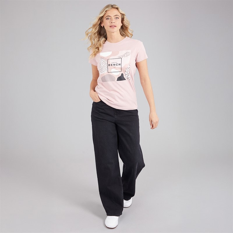 Bench Womens Tuiren T-Shirt Light Dusky Pink - Image 3
