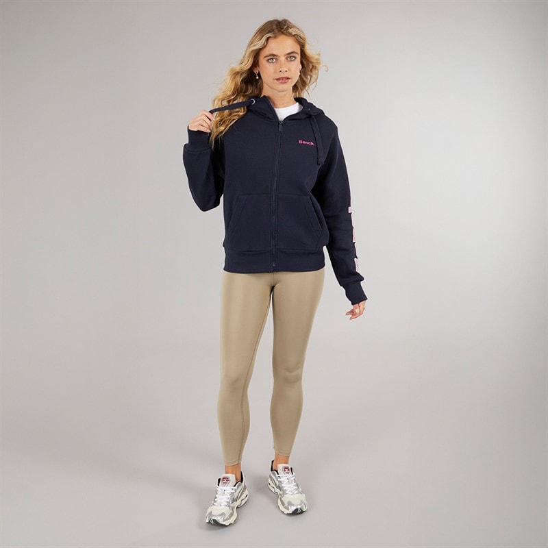 Bench Womens Darcine Zip Thru Hoodie Navy - Image 4