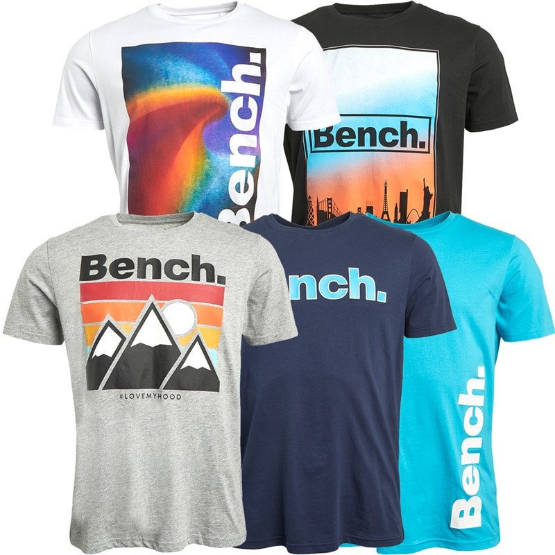 Bench Mens Tayo Five Pack T-Shirts Mixed