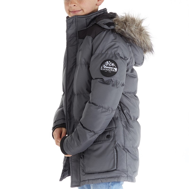 Bench Boys Axels Padded Parka Steel Grey - Image 3